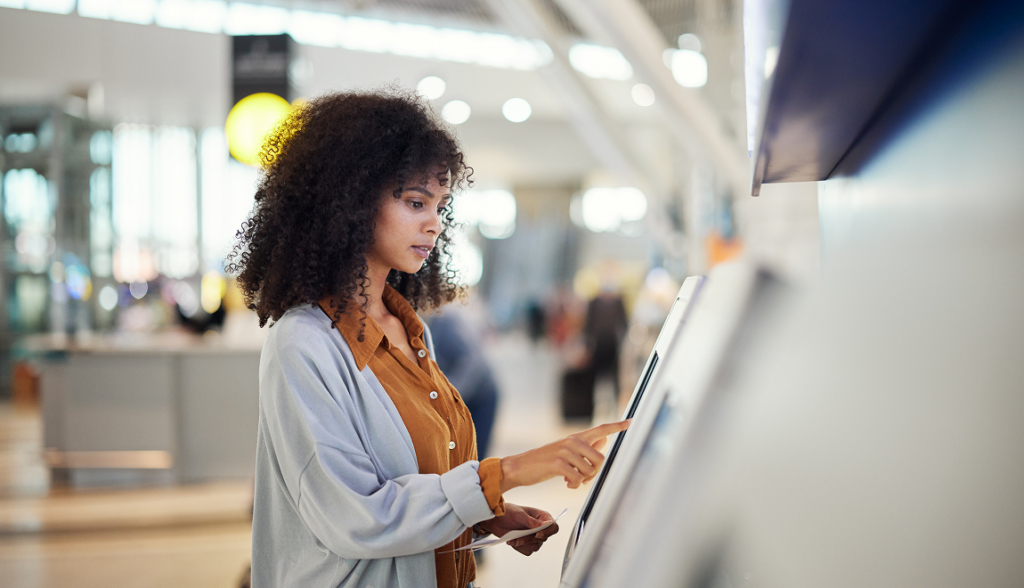 self-checkout em totem de autoatendimento para varejo